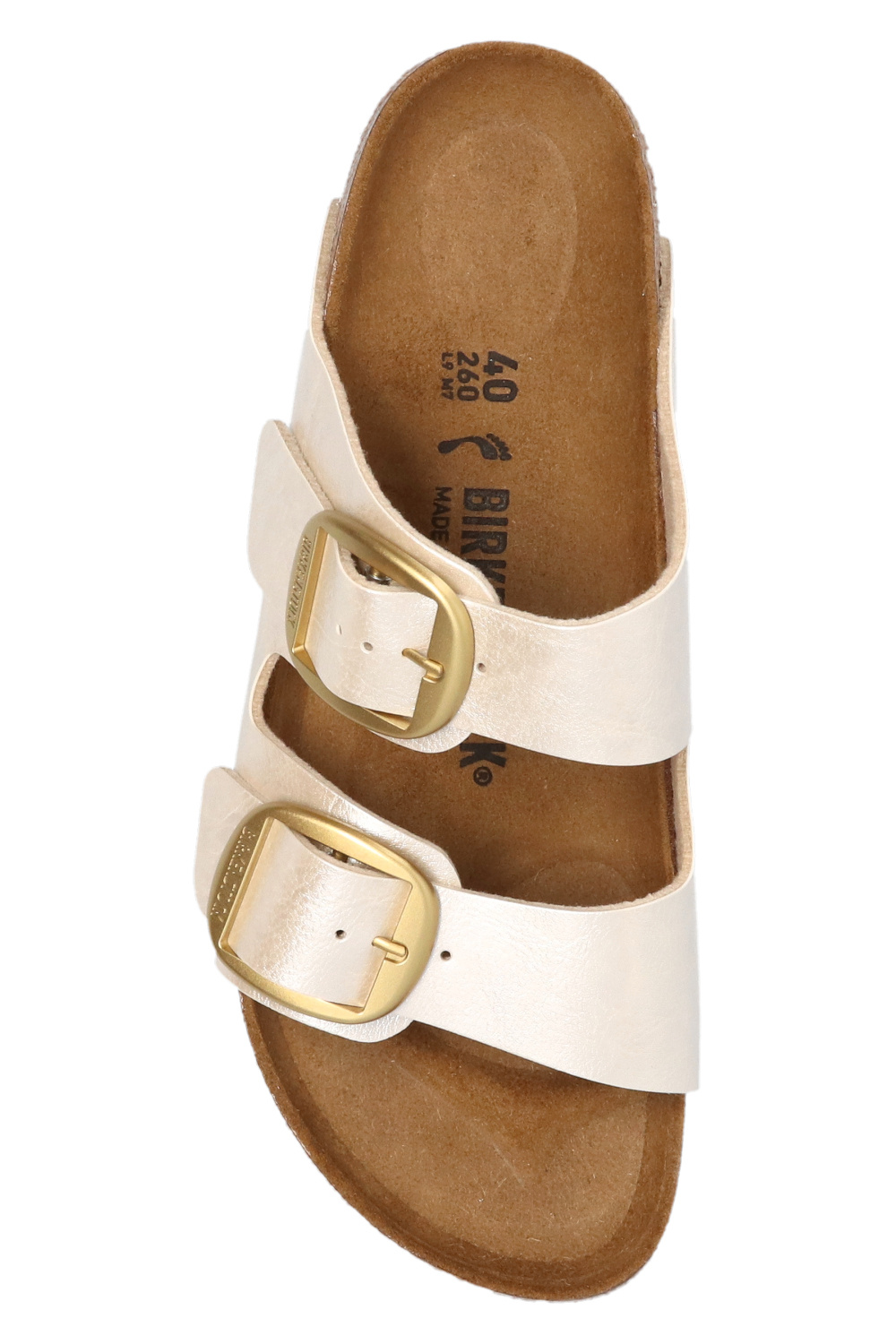 Birkenstock big buckle hot sale pearl white